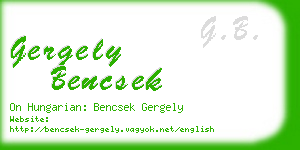 gergely bencsek business card